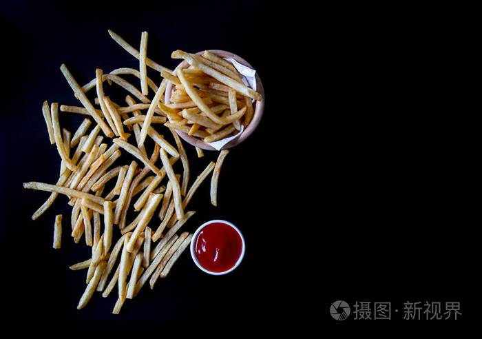 番茄酱快餐产品新鲜土豆美味薯条